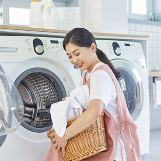 節水洗濯のドラム式洗濯機使用の方